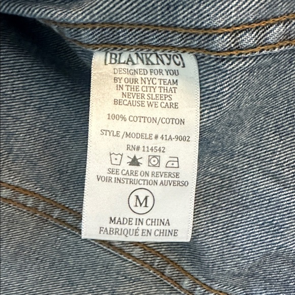 BLANKNYC Distressed Denim Jacket – Size Medium - Picture 4 of 5